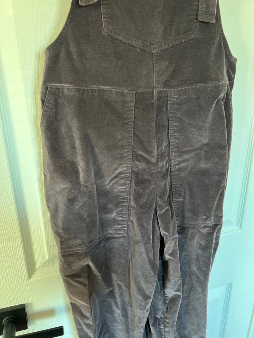 Aerie Velour Overalls in Deep Brown/Plum - Casual Everyday Jumpsuit - Picture 3 of 6